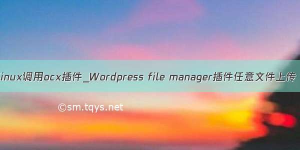 linux调用ocx插件_Wordpress file manager插件任意文件上传