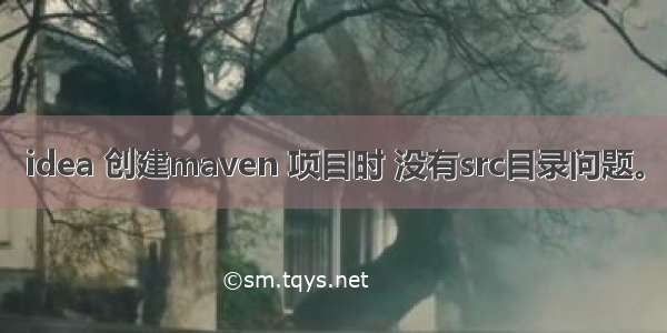 idea 创建maven 项目时 没有src目录问题。