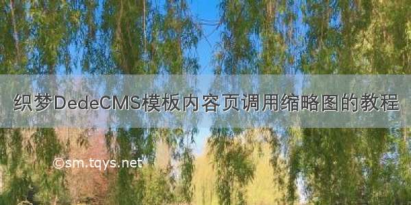 织梦DedeCMS模板内容页调用缩略图的教程