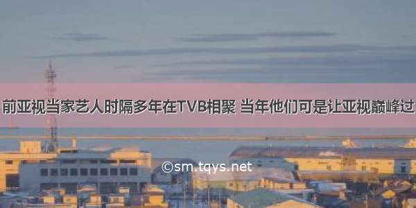 前亚视当家艺人时隔多年在TVB相聚 当年他们可是让亚视巅峰过