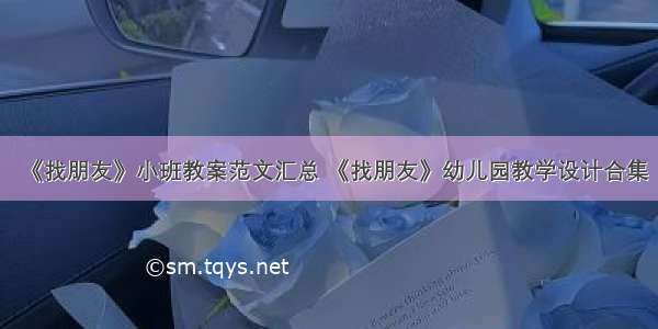 《找朋友》小班教案范文汇总 《找朋友》幼儿园教学设计合集