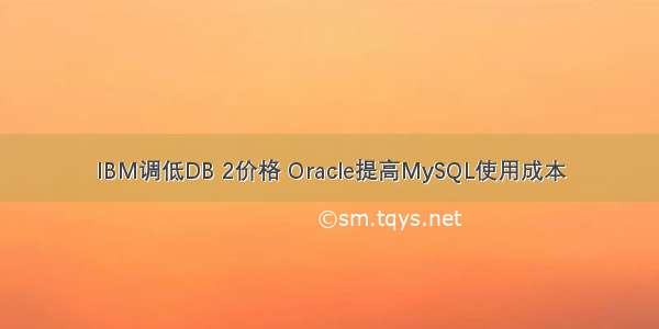 IBM调低DB 2价格 Oracle提高MySQL使用成本