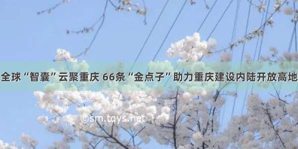 全球“智囊”云聚重庆 66条“金点子”助力重庆建设内陆开放高地