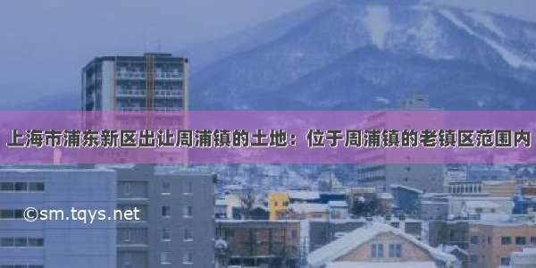 上海市浦东新区出让周浦镇的土地：位于周浦镇的老镇区范围内