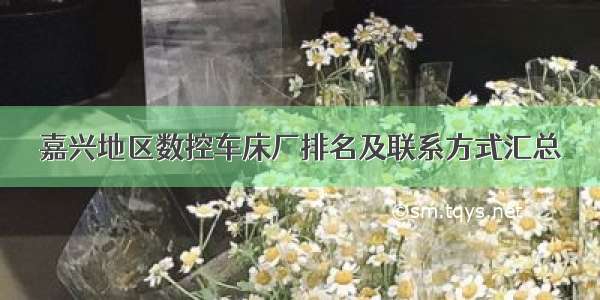 嘉兴地区数控车床厂排名及联系方式汇总