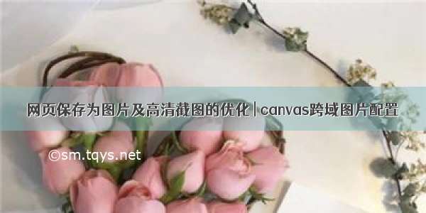 网页保存为图片及高清截图的优化 | canvas跨域图片配置