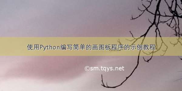 使用Python编写简单的画图板程序的示例教程