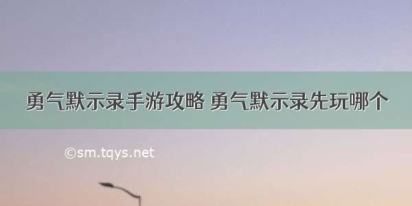 勇气默示录手游攻略 勇气默示录先玩哪个