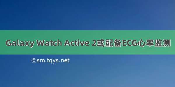 Galaxy Watch Active 2或配备ECG心率监测