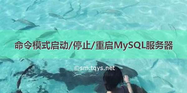 命令模式启动/停止/重启MySQL服务器