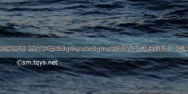 如图是一个正方体的展开图 标注字母&ldquo;a&rdquo;的面是正方体的正面．如果正方体相对两个面