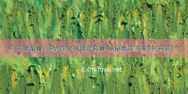 王者荣耀：FMVP皮肤锁定貂蝉 神秘商店下周5折开启！