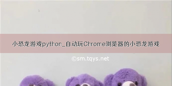 小恐龙游戏python_自动玩Chrome浏览器的小恐龙游戏