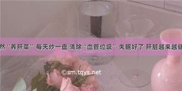 天然“养肝菜” 每天炒一盘 清除“血管垃圾” 失眠好了 肝脏越来越健康