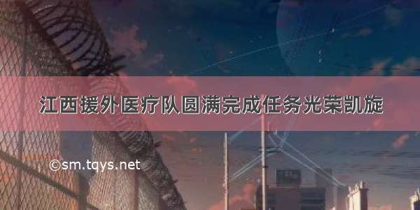 江西援外医疗队圆满完成任务光荣凯旋