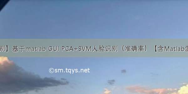 【人脸识别】基于matlab GUI PCA+SVM人脸识别（准确率）【含Matlab源码 823期】