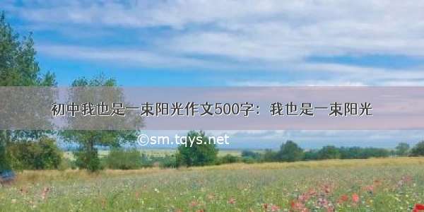 初中我也是一束阳光作文500字：我也是一束阳光