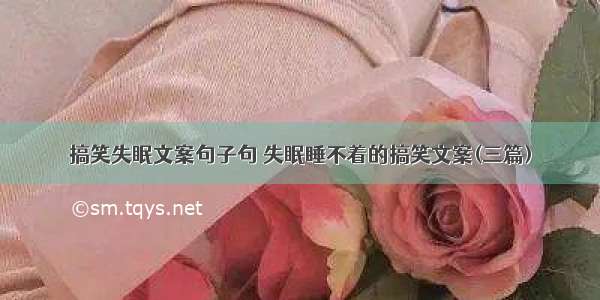 搞笑失眠文案句子句 失眠睡不着的搞笑文案(三篇)