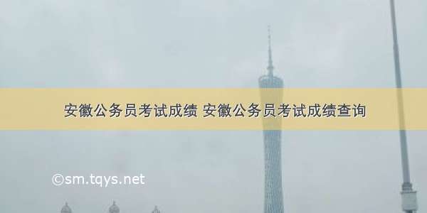 安徽公务员考试成绩 安徽公务员考试成绩查询