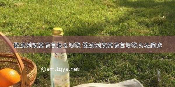 傲游浏览器语言怎么切换 傲游浏览器语言切换方法简述