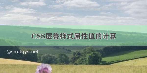 CSS层叠样式属性值的计算