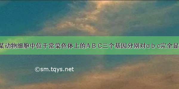 （10分）某动物细胞中位于常染色体上的A B C三个基因分别对a b c完全显性。用2个