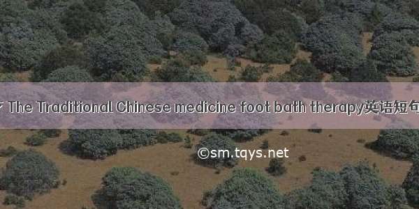 中药足浴治疗 The Traditional Chinese medicine foot bath therapy英语短句 例句大全