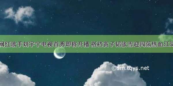 网红歌手刘宇宁电视首秀即将开播 搭档黄子韬张雪迎闯荡热血江湖