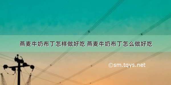 燕麦牛奶布丁怎样做好吃 燕麦牛奶布丁怎么做好吃