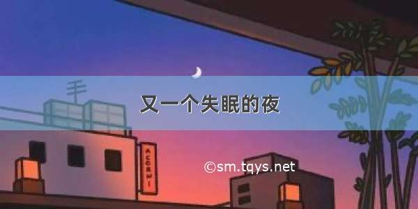 又一个失眠的夜