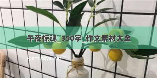 午夜惊魂_350字_作文素材大全