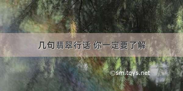 几句翡翠行话 你一定要了解