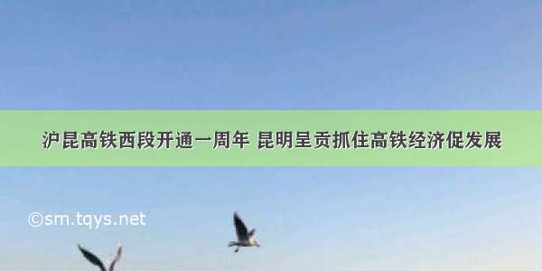 沪昆高铁西段开通一周年 昆明呈贡抓住高铁经济促发展