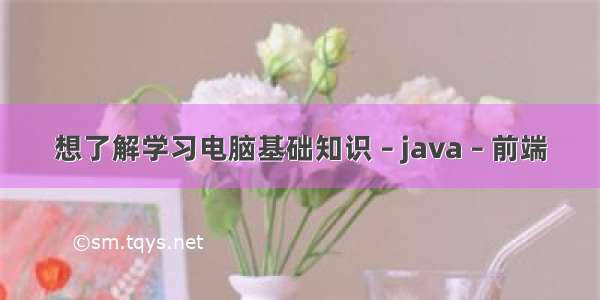 想了解学习电脑基础知识 – java – 前端