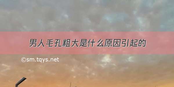 男人毛孔粗大是什么原因引起的