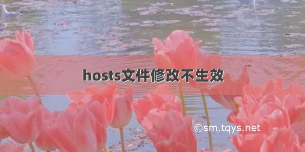 hosts文件修改不生效