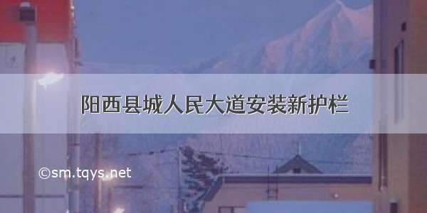 阳西县城人民大道安装新护栏