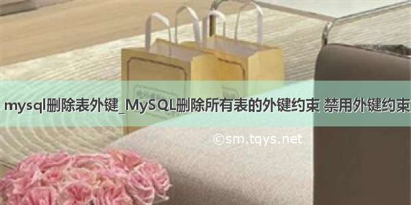 mysql删除表外键_MySQL删除所有表的外键约束 禁用外键约束