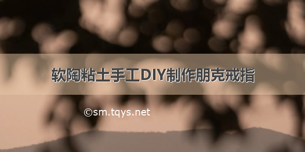 软陶粘土手工DIY制作朋克戒指