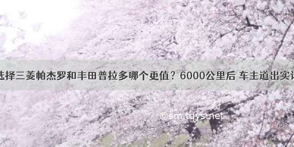 选择三菱帕杰罗和丰田普拉多哪个更值？6000公里后 车主道出实话