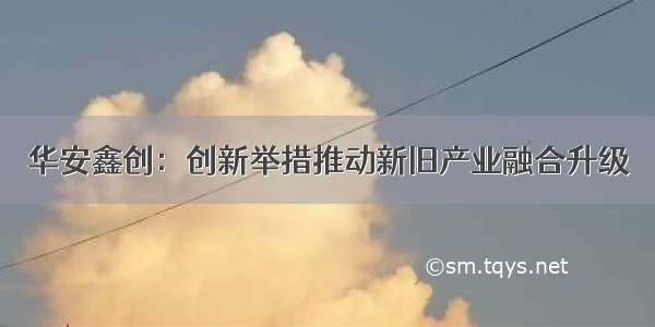 华安鑫创：创新举措推动新旧产业融合升级