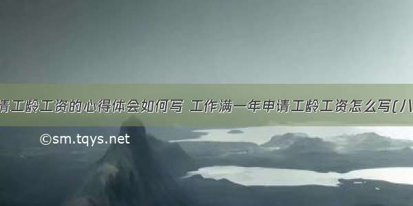 申请工龄工资的心得体会如何写 工作满一年申请工龄工资怎么写(八篇)