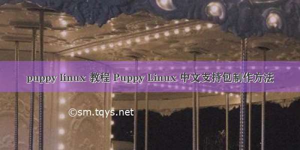 puppy linux 教程 Puppy Linux 中文支持包制作方法