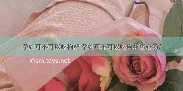 孕妇可不可以吃枸杞 孕妇可不可以吃枸杞猪心汤?