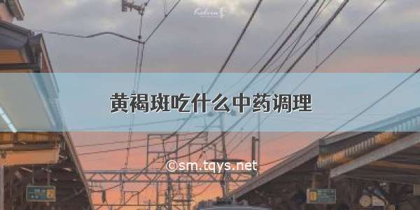 黄褐斑吃什么中药调理