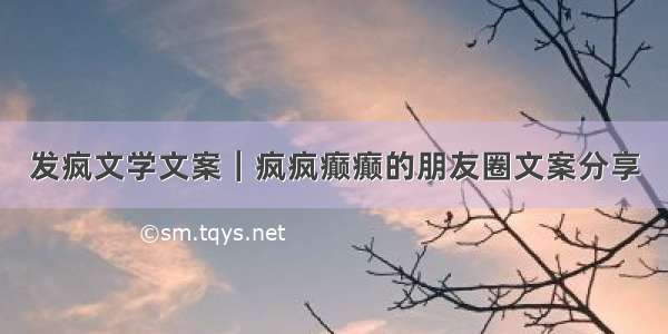 发疯文学文案｜疯疯癫癫的朋友圈文案分享