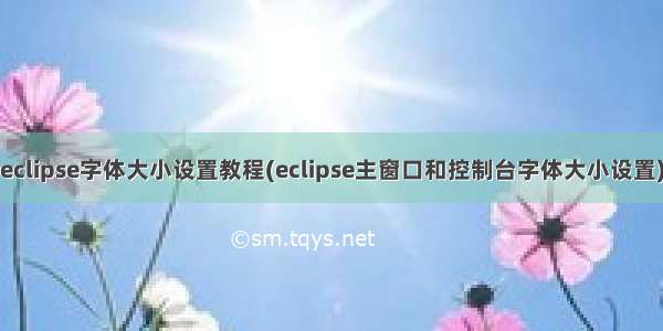 eclipse字体大小设置教程(eclipse主窗口和控制台字体大小设置)