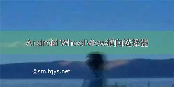 Android WheelView横向选择器