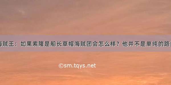 海贼王：如果索隆是船长草帽海贼团会怎么样？他并不是单纯的路痴