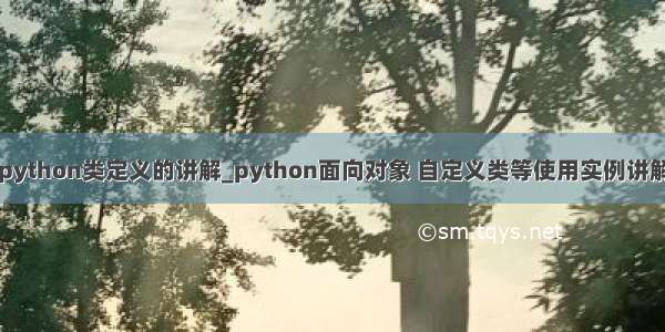 python类定义的讲解_python面向对象 自定义类等使用实例讲解